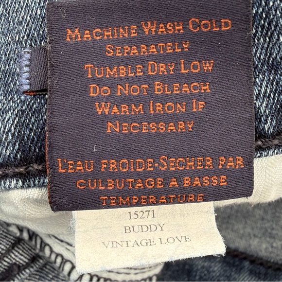 James Jeans Buddy Vintage Love Heart Denim Distressed Straight Jeans Size 26 NWT - Picture 13 of 15